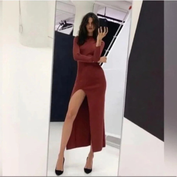 NWT BABATON Leopold  Long Sleeve Dress Blue Aritzia - Picture 7 of 13